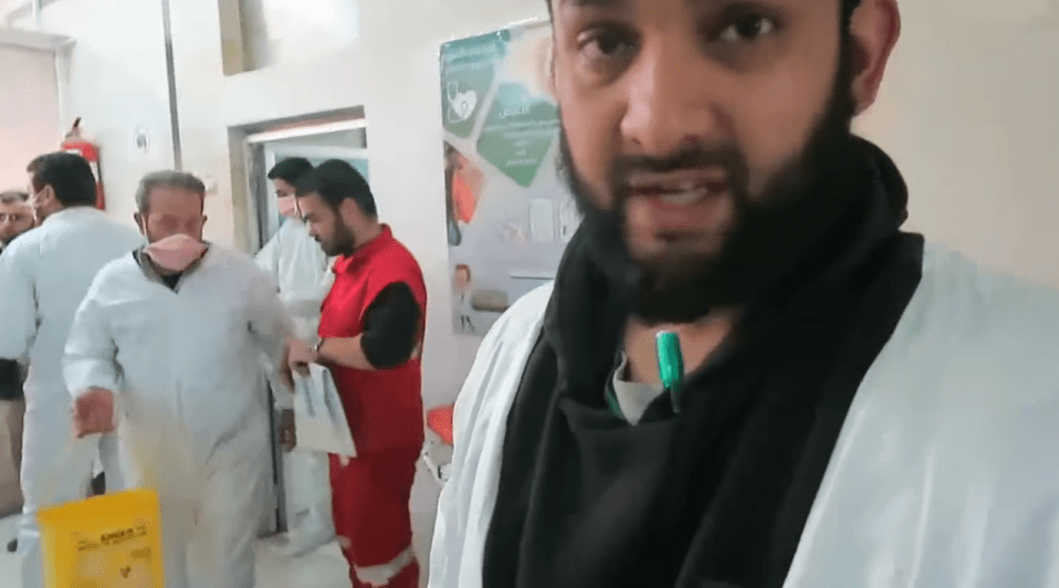 Dr Shajul Islam appears in a YouTube video he posted during the aftermath of the gas attack