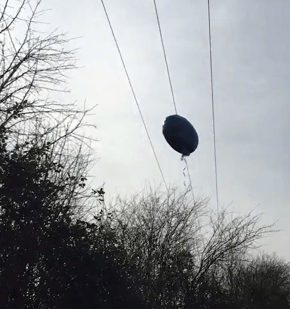  As the balloon floated into the sky, Amy spotted an orb of light