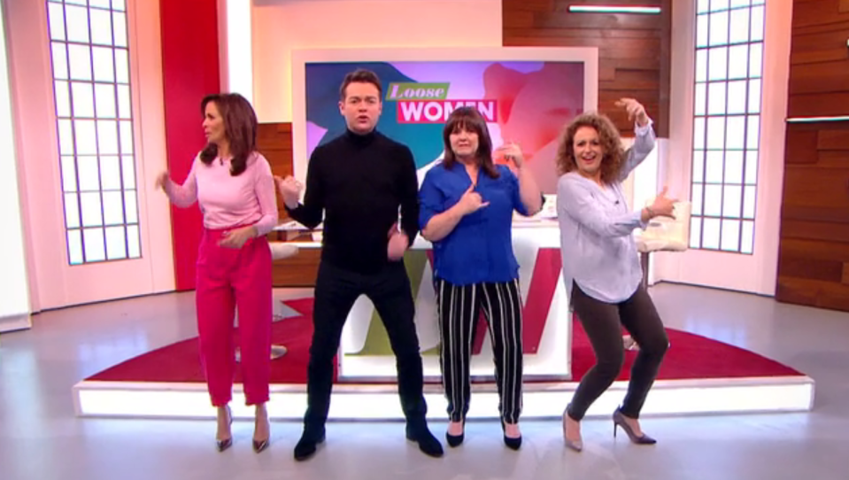  The Loose Women received a visit from Stephen for the comedy sketch