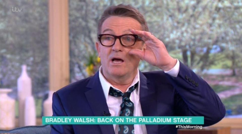  Bradley Walsh has admitted he suffers from an eye condition