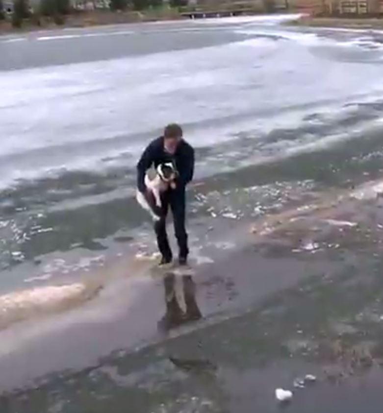  Duncan McIver and Cosmo eventually made it safely to shore