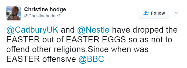 Angry shoppers vented their frustration at the two companies, accusing them of not wanting to "offend" other religions