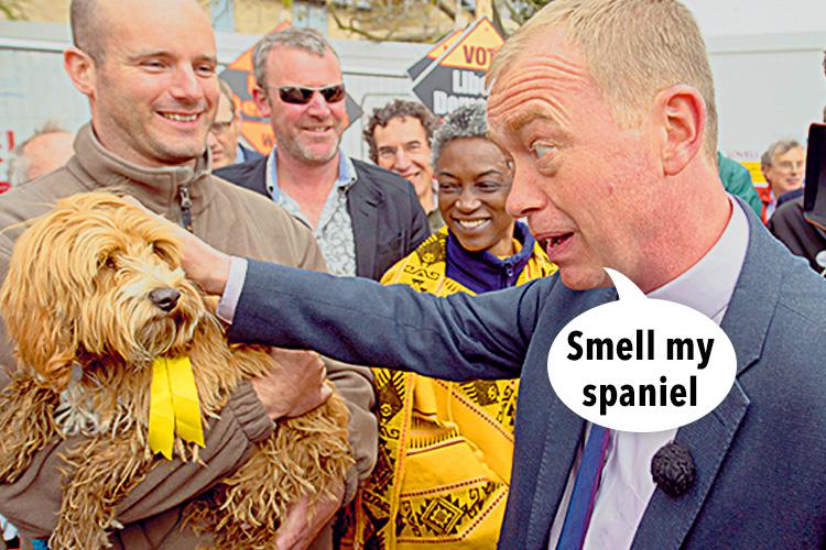  Tim Farron on the campaign trail yesterday uttered an odd phrase