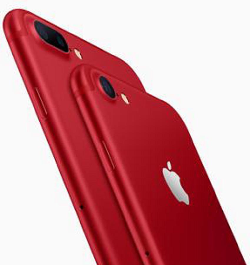  The Apple iPhone 7 Plus (PRODUCT) RED, a special edition smartphone which helps to raise money to support the fight against HIV/AIDS