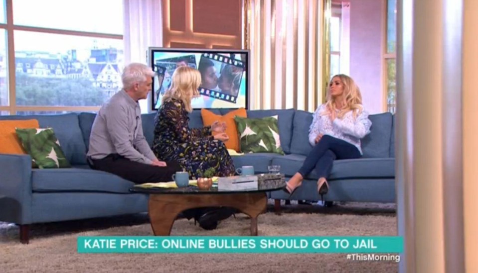 Katie tells Phil and Holly she wants tougher penalties for web bullies