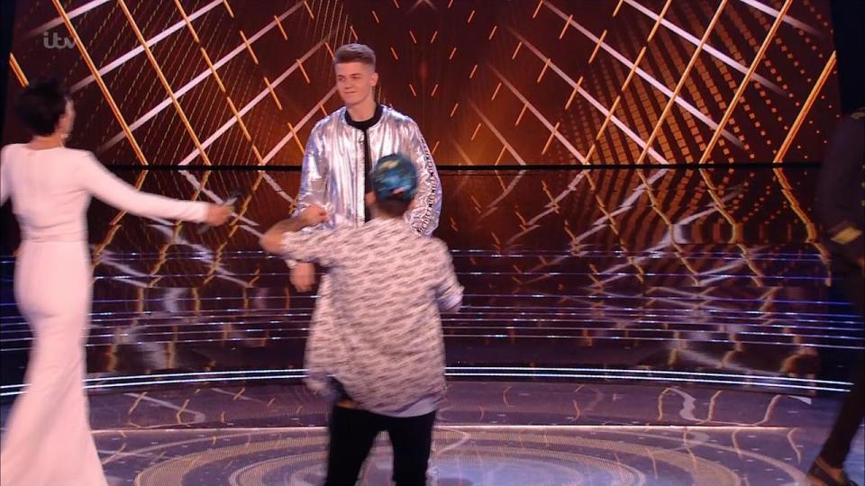  As Mo walked off Emma Willis quickly went towards Jamie