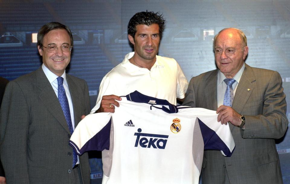  Real Madrid shocked the world of football with signing of Luis Figo in 2000