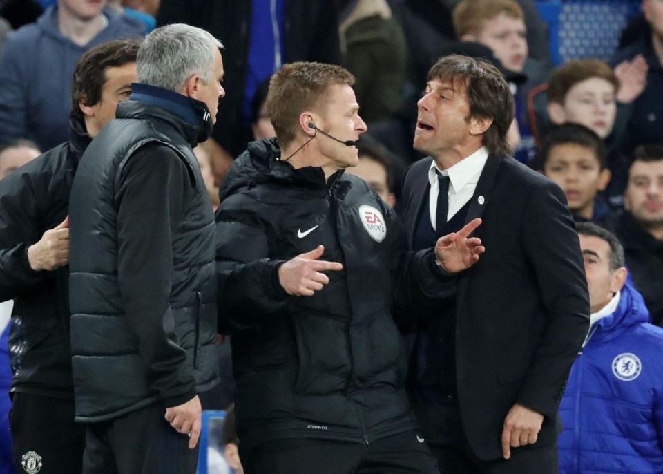 Jose Mourinho and Antonio Conte will face off once again at Old Trafford