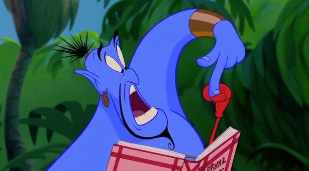  Aladdin's Genie's was caught blue handed during this amusing scene