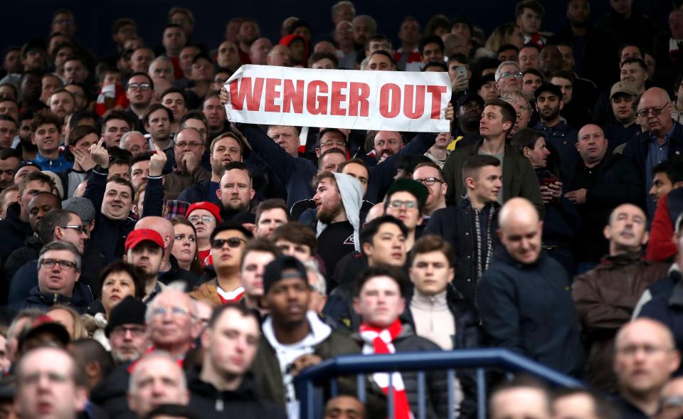 Arsenal fans have no completely lost patience with boss Arsene Wenger