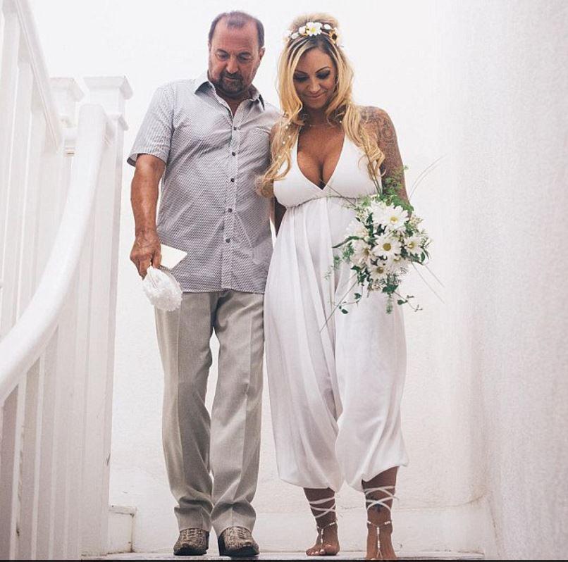  Jodie and her father as she wed James in 2015