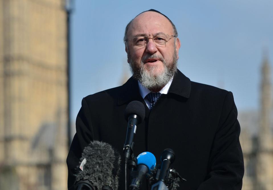  Britain's Chief Rabbi says Labour is "failing the Jewish community"