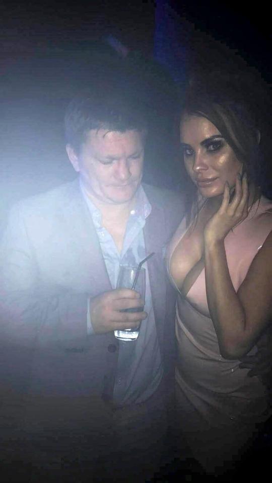 Ricky Hatton had his eyes on Carla Howe during the evening at Menagerie