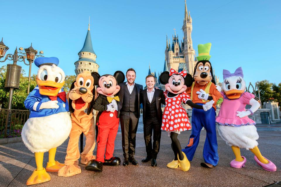  Ant and Dec will be joined by some of the world's most famous cartoon characters when they broadcast live from Walt Disney World Resort Florida on Saturday night