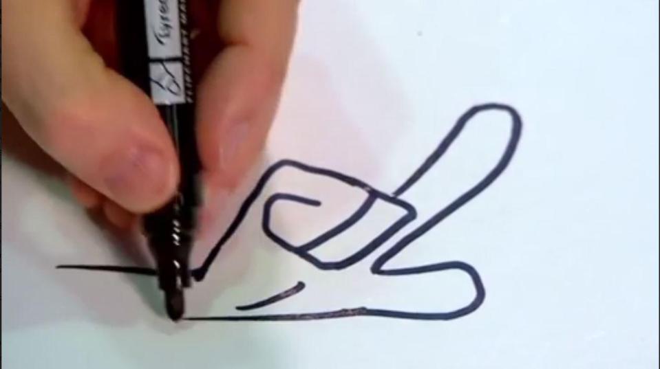  Animators avoid sketching out every single finger as a time-saving mechanism