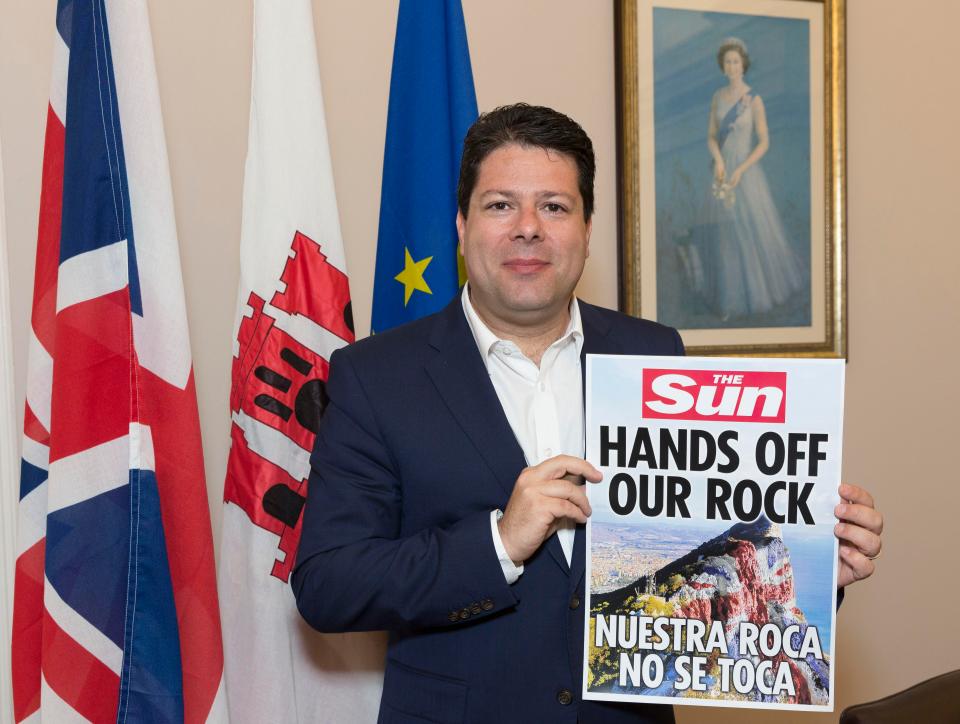  Gibraltar’s chief minister Fabian Picardo praised the Sun's campaign