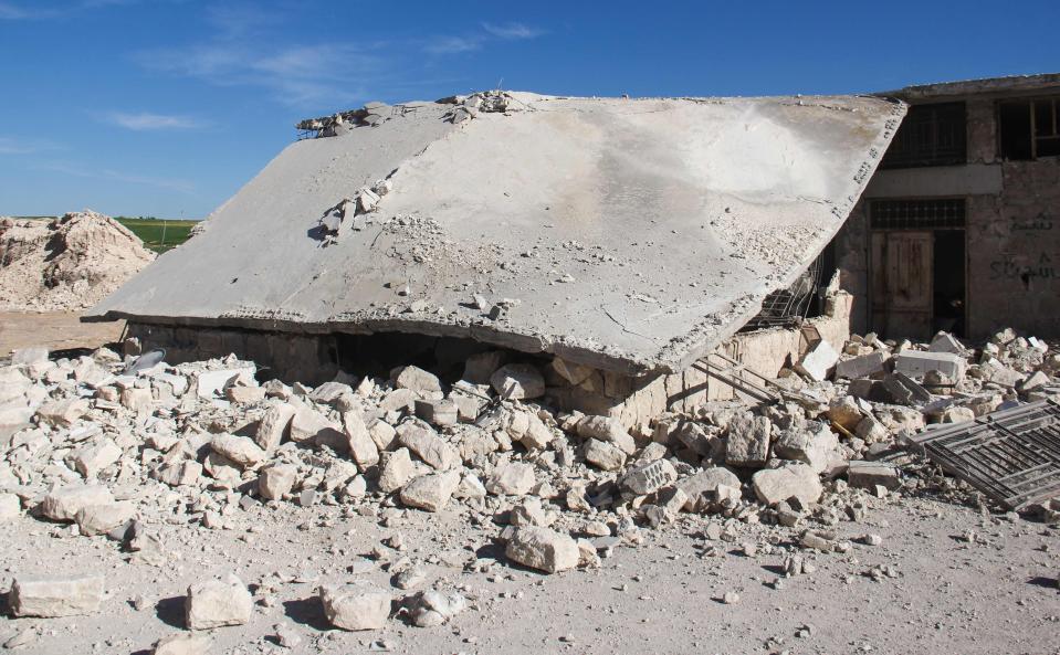 A hospital in the rebel-held town was targeted