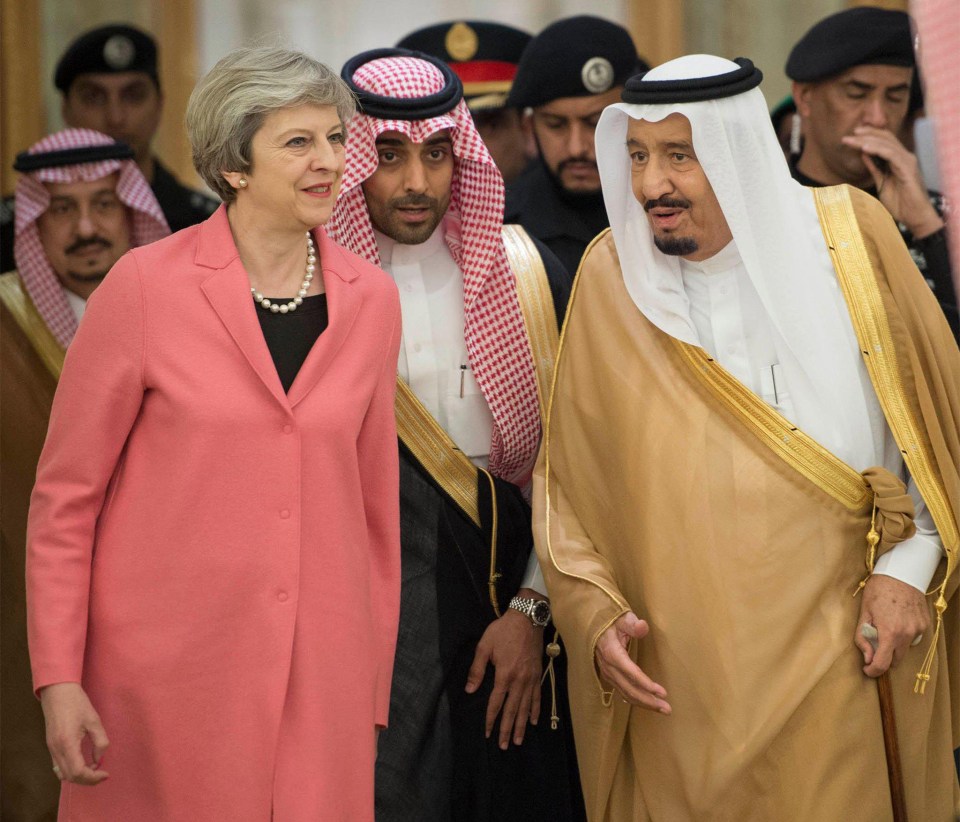 She was launching the Tory local election campaign having touched down hours earlier from her trip to Saudi Arabia