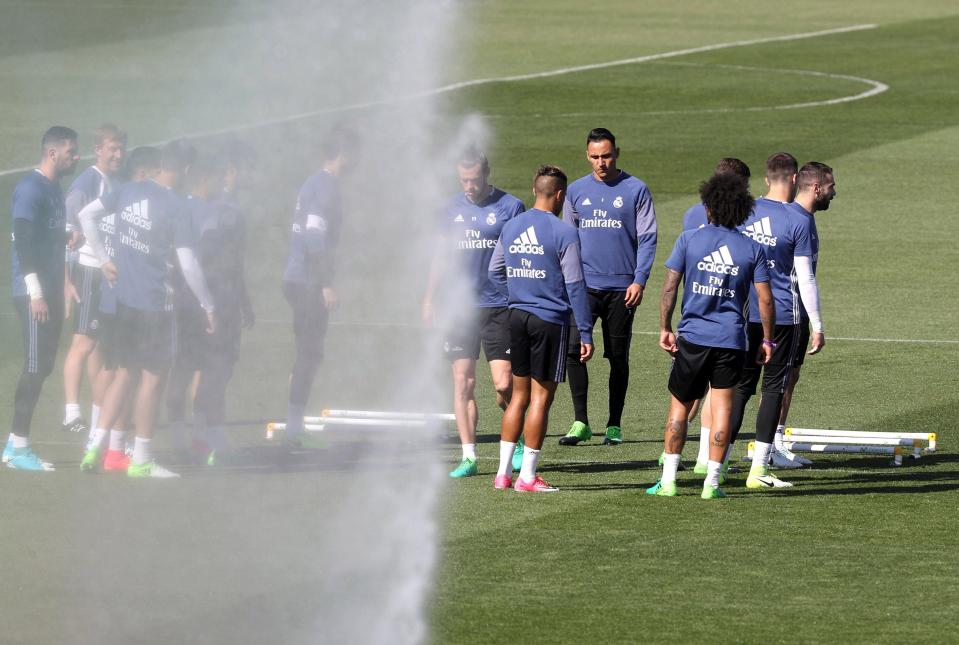  Los Blancos' star-studded line up were put through their paces