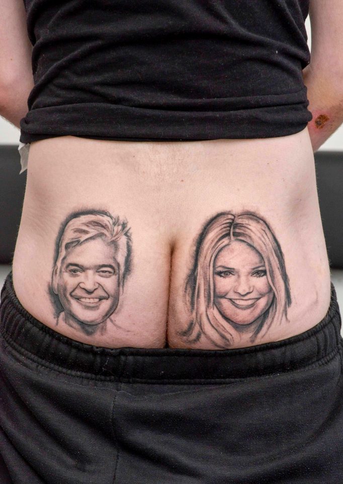  This Morning fan Matthew O'Hagan has got Holly Willoughby and Phillip Schofield tattooed on his backside