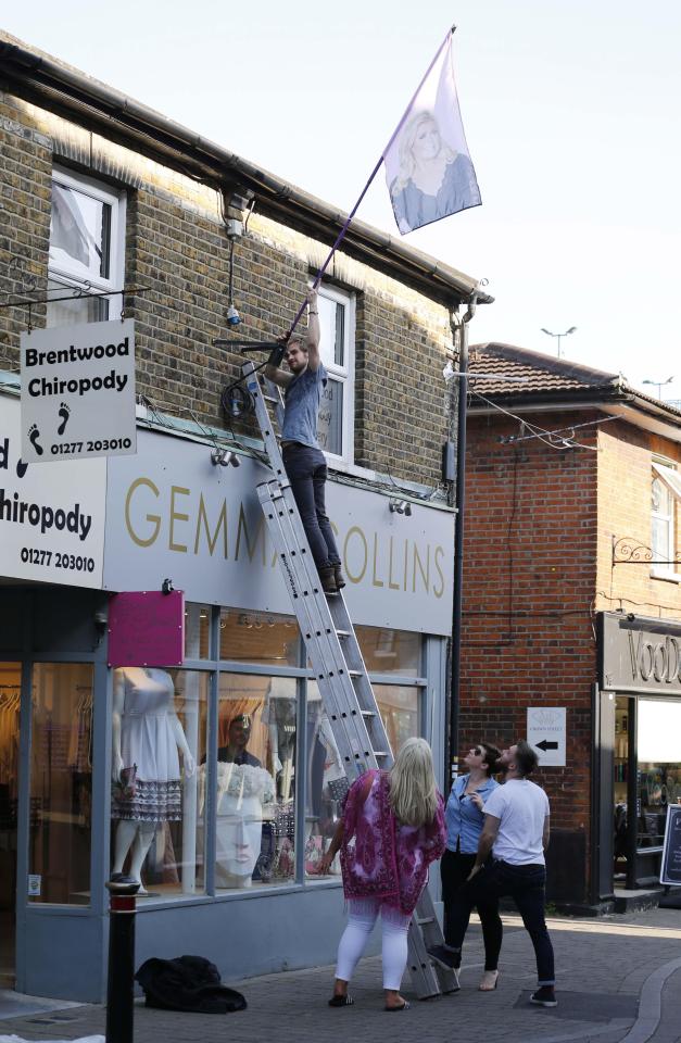  The flag could be seen flying outside the store