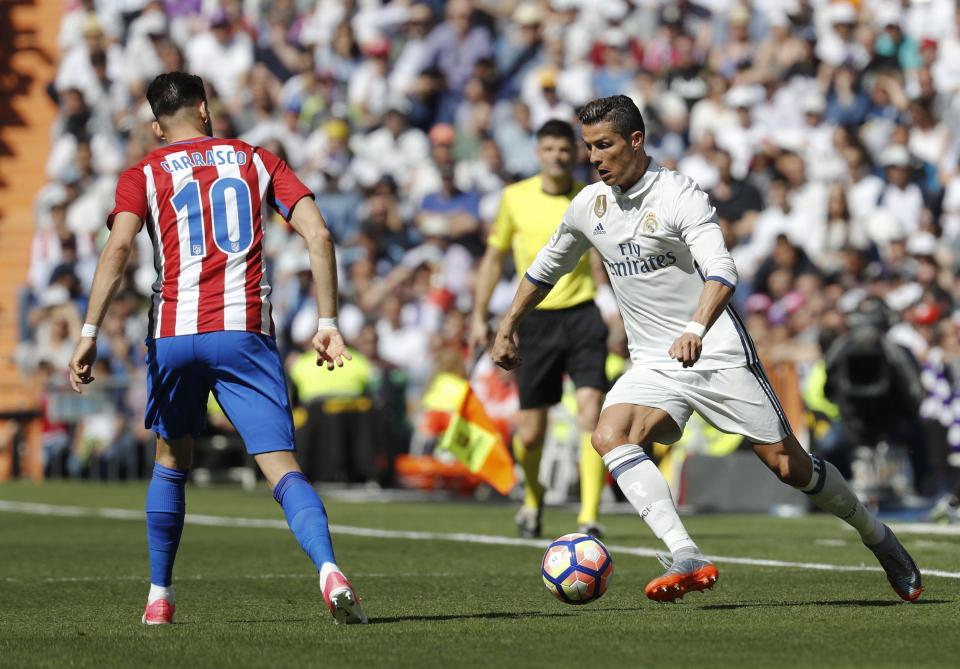  Cristiano Ronaldo came closest to opening the scoring when his strike was cleared off the line