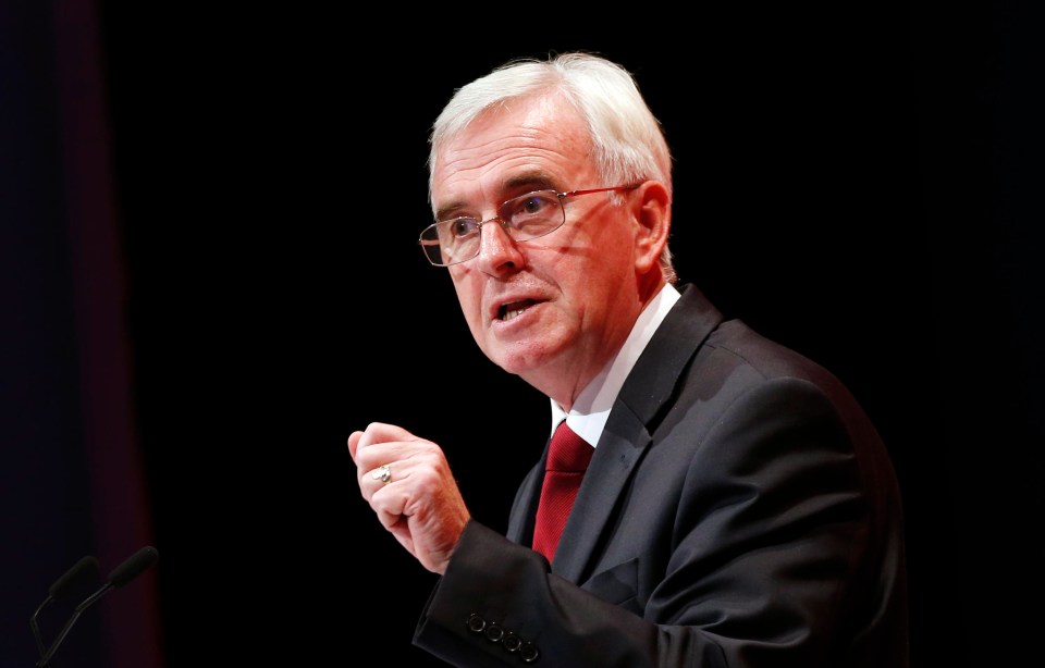 Shadow chancellor John McDonnell laid down the commitment on a pensioners’ pledge card