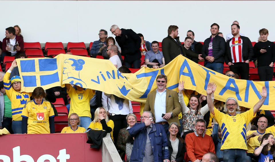 There was also a banner for Zlatan Ibrahimovic, and he repaid their support with a goal - but it was against their team Sunderland