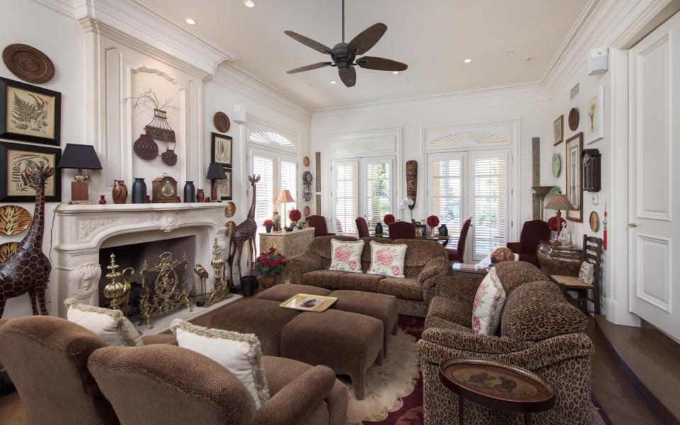  These leopard-style chairs look right at home in the animal-print clad mansion