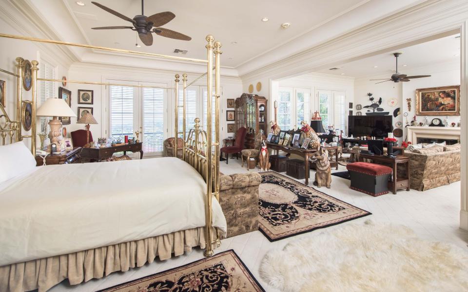  Sir Tom had the option of lounging on this huge bed, or one of three sofas placed in the master bedroom