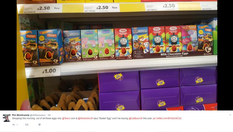 Chocolate companies have come under fire for missing the word Easter off packaging