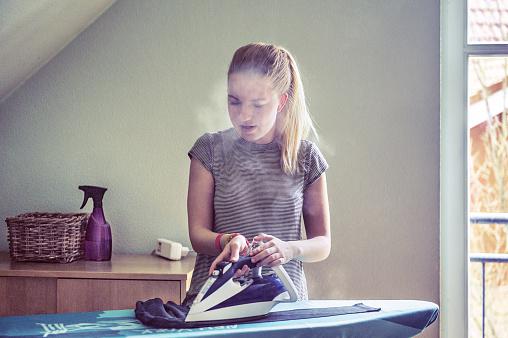  This easy hack has a similar effect to the steam setting on your iron (Picture posed by model)