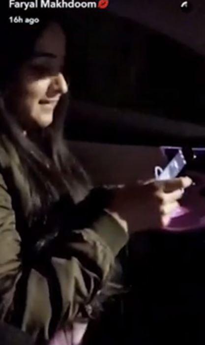 She shocked followers by posting the footage from behind the wheel