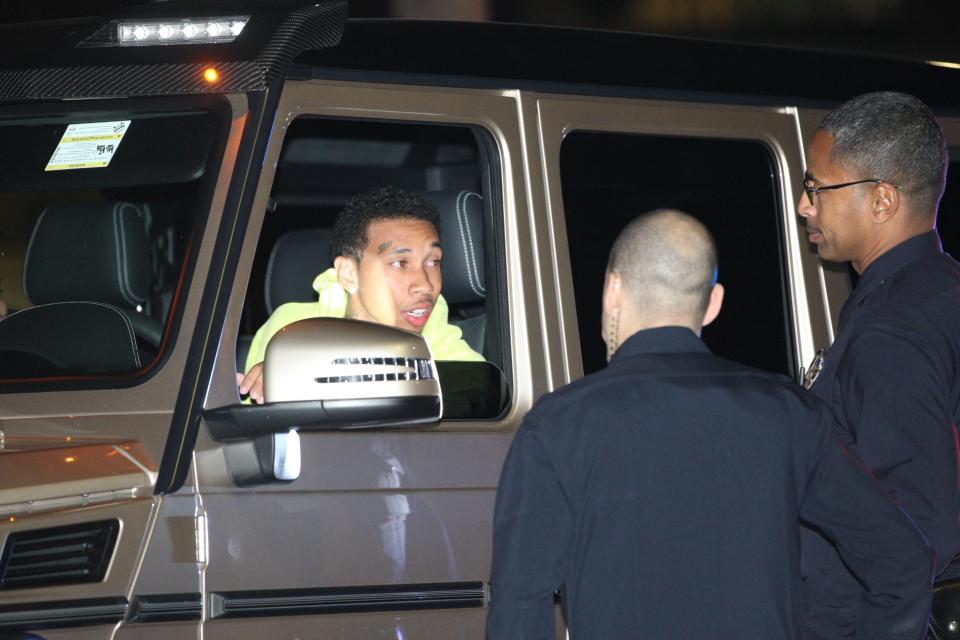  Tyga was caught on camera as he was arrested by police