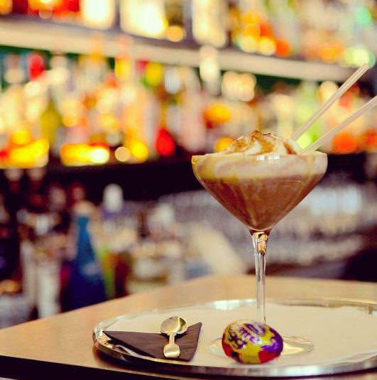  Whip up your ideal Creme Egg drink using chocolate milk made from melted Creme Eggs, chocolate vodka and Hershey's syrup