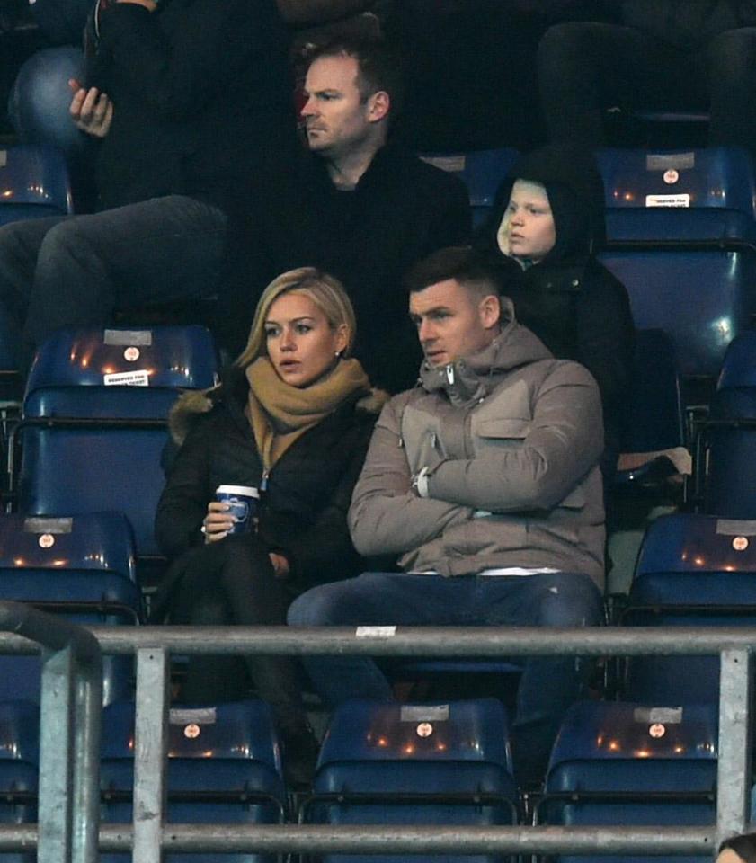  Stokes is spotted in the Falkirk stadium stands with Eiligh Scott