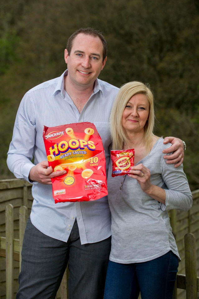 Shopper Graeme Cklapp and wife Sarah discovered the gaff after buying a multipack of Snackrite Hoops from Aldi