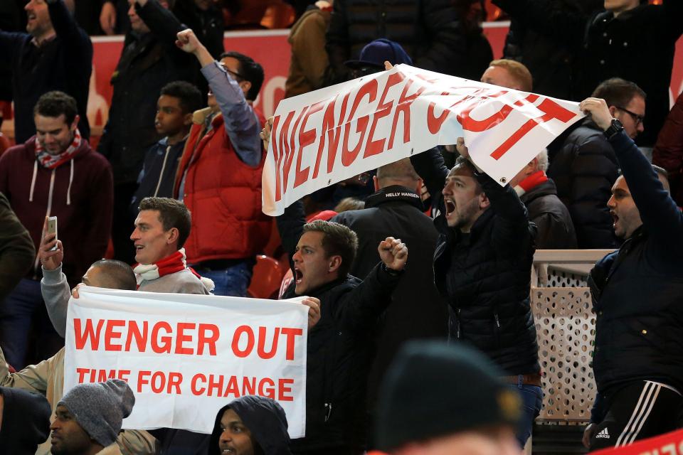 A large number of Gunners fans want to see Wenger sacked