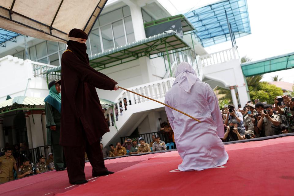  Whipping is one form of punishment imposed in Aceh on violating Islamic sharia law