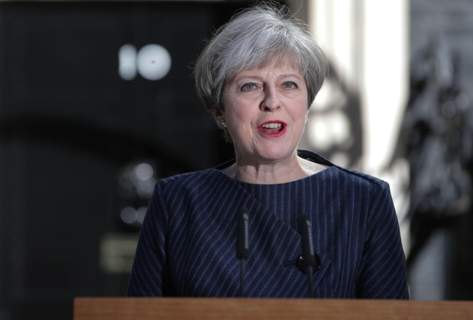  The Prime Minister unveiled a new hair style when she announced a snap General Election on Tuesday