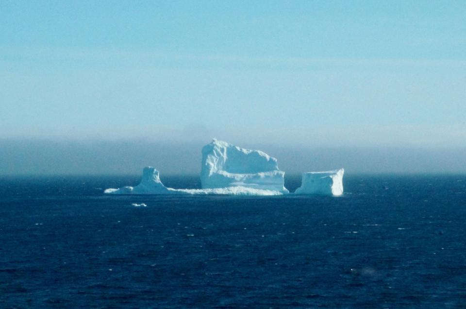  Typically, the large blocks of ice drift down from the arctic every spring