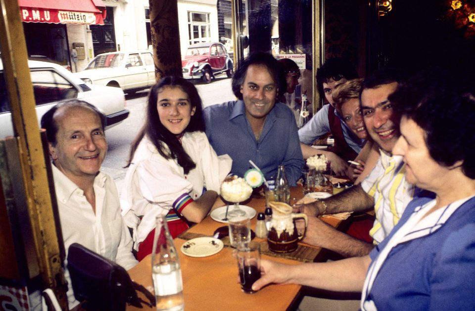  Celine pictured with Rene Angeli (right of Celine) during her first visit to France in 1982