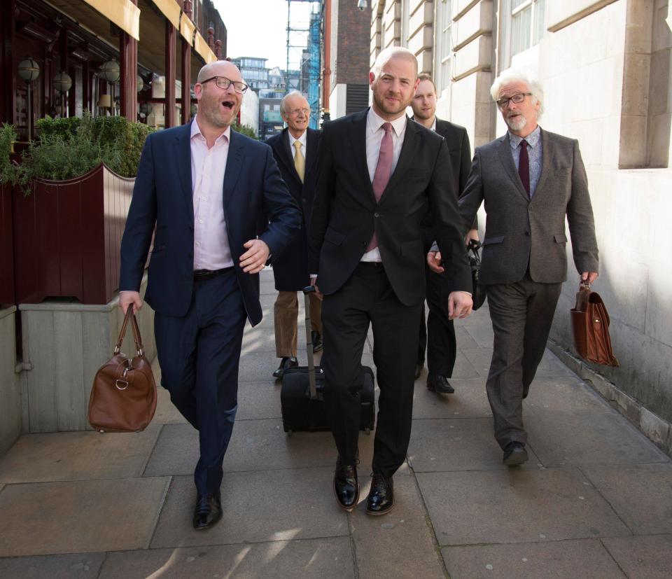  Party leader Paul Nuttall (far left) also attended a lunchtime summit at the jet set establishment