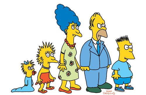  The 'original' Simpsons family looked very different to how they do today