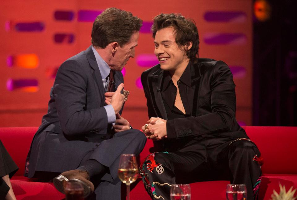  Harry has a heart to heart with comedian Rob Brydon