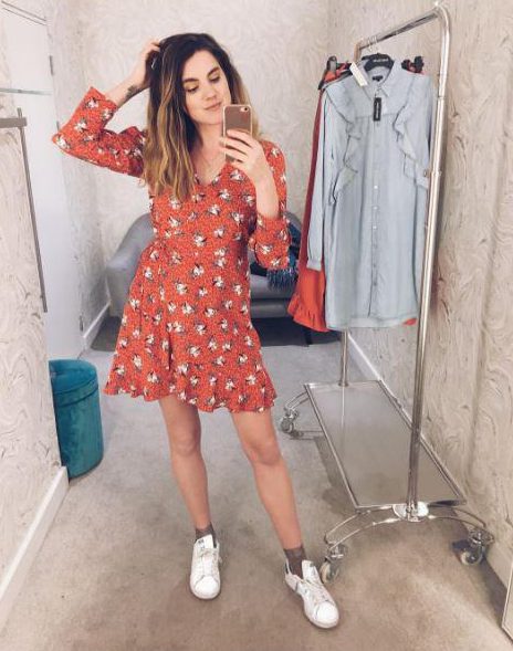  The floral red clothing item has been seen on a number of bloggers and social media stars