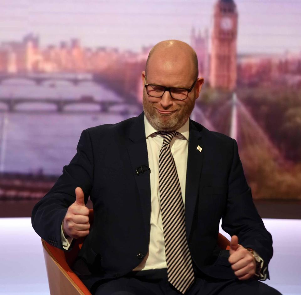  Meanwhile Paul Nuttall's Ukip are predicted to lose out, with the poll putting them down to 7 per cent