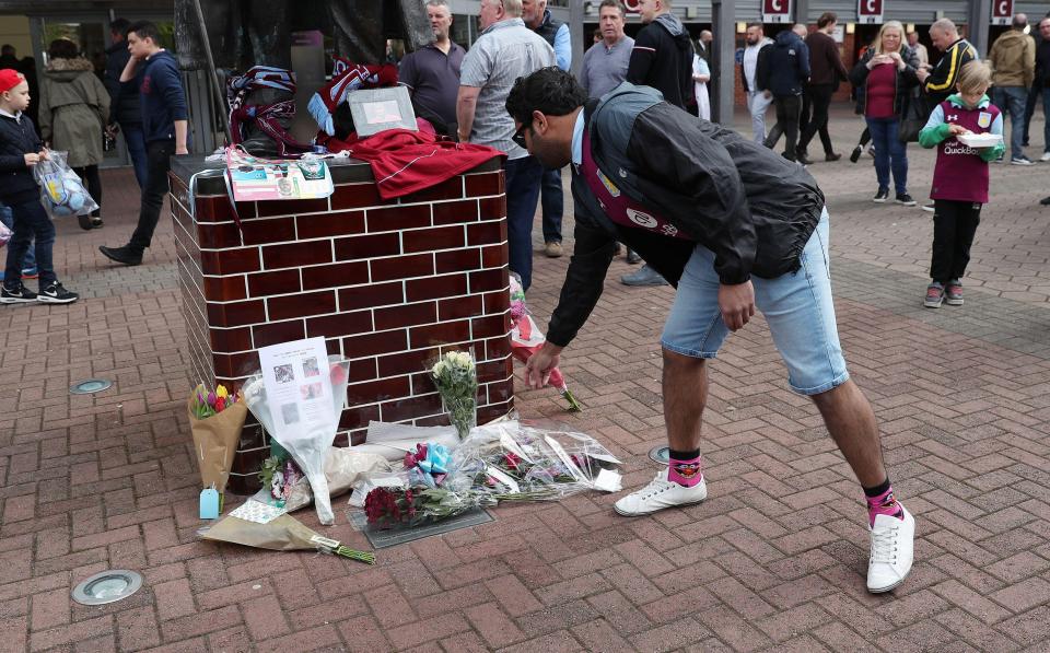 Supporters left flowers and messages for fallen Aston Villa legend Ugo Ehiogu