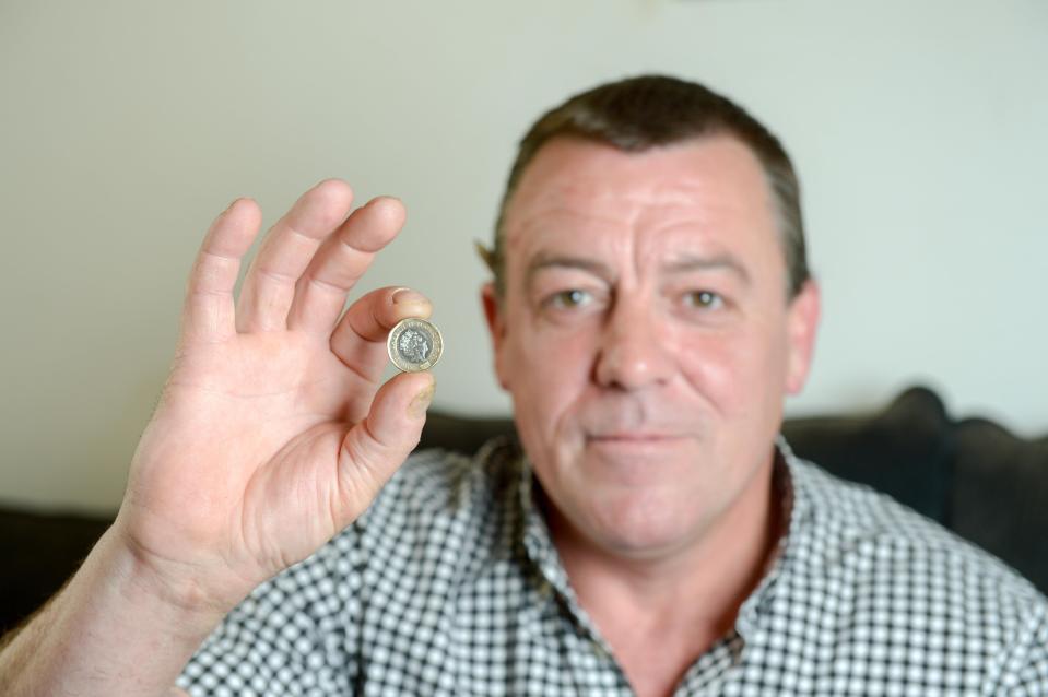 Roy Wright said that his partner was given a fake £1 coin