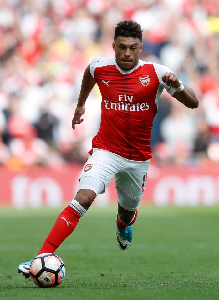  Alex Oxlade-Chamberlain put in a man of the match performance against Manchester City at Wembley